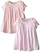 Burt's Bees Baby Baby Girls' Set of 2 Bee Essentials Short Sleeve Lap Shoulder Dresses, 100% Organic Cotton