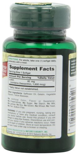 image for Nature's Bounty Lutein Pills, Eye Health Supplements and Vitamins, Sup