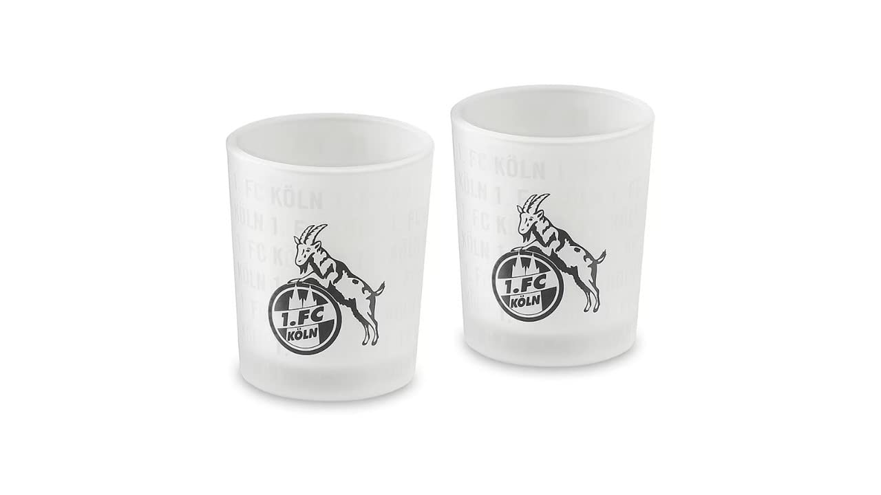 1. FC Köln Tea Light Holder with Logo Black / Silver