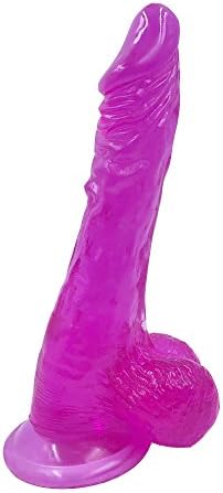 9.84 Inch Lifelike Design Handheld Massager with Crafted Head and Balls,0603-NKTW-TBFG-F36E (Clear Purple)
