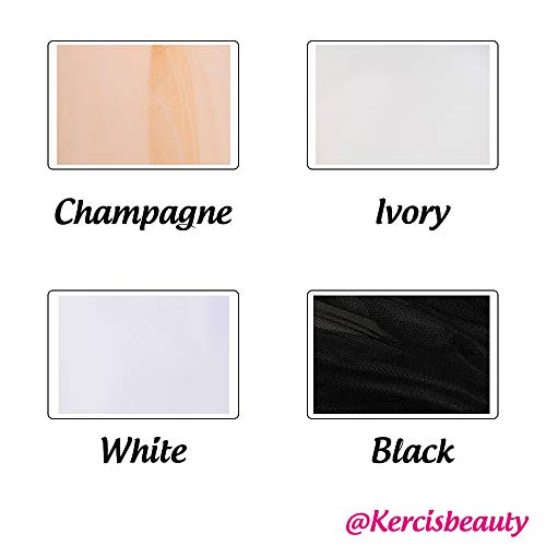 Kercisbeauty 3M Soft Tulle Sheer Cathedral Wedding Lace Veil Single Layer Drop with Gold Flower Comb Multi Layer Pearl Chain for Bride Bridal Headpiece Hair Dress(White) - Thumbnail 5