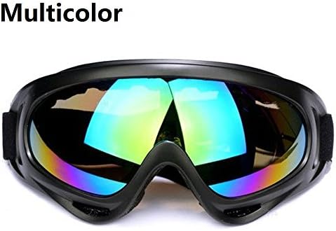 iMoreGro Adjustable UV Protective Outdoor Glasses Motorcycle Goggles Dust-proof Protective Combat Goggles Military Sunglasses Outdoor Tactical Goggles to Prevent Particulates in Colorful Lens
