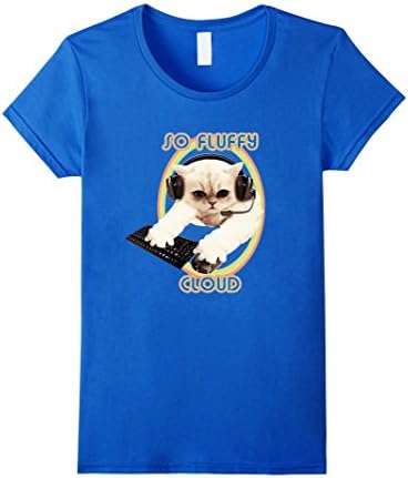 Women's PopularMMOs "So Fluffy Cloud" T Shirt graphic Small Royal Blue