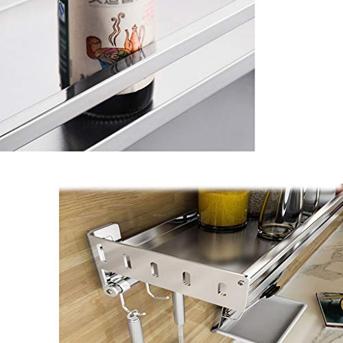 304 Stainless Steel Kitchen Rack Draining Seasoning Knife Cutting Board Oblique Wall-Mounted Multi-Function Storage Household MUMUJIN