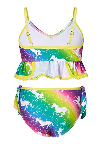 swimsobo Girls Swimsuits Two Piece Bathing Suit Sets 3D Printed Tankini Swimwear for 3-12 Years - Image 3