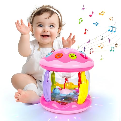 M SANMERSEN Baby Toys 6 to 12 Months Ocean Projector Light Up Musical
