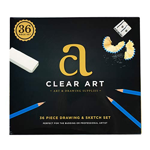 Drawing Kit Drawing Pencils Sketch Pencils 36 Piece Sketch Kit with Case A5 Sketch Pad