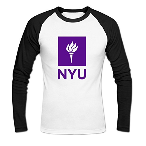 FUpan Men's Nyu LOGO baseball tshirt XL White