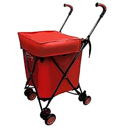 EasyGo Rolling Cart Folding Grocery Shopping Cart