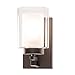 XiNBEi Lighting Wall Light 1 Light Bathroom Vanity Lighting with Dual Glass Shade in Dark Bronze Indoor Wall Mount Light XB-W1195-1-DB
