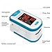 HJK Fingertip Pulse Oximeter Portable Digital Blood Oxygen and Pulse Sensor Meter SPO2 Pulse oximeter hylogy Blood Oxygen Saturation Monitor for Adults Child with Batteries and Lanyard Navy Blue
