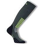 Eurosocks Micro-Supreme Over The Calf Ski Zone Socks,Dark Grey,Small
