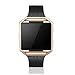 NaHai Compatible Fitbit Blaze Slim Bands with Frame, TPU Replacement Sport Strap with Rose Gold Frame for Fitbit Blaze Smart Fitness Watch, Large Small