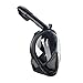Youandme Snorkel Mask 180° Panoramic Full Face Design, Go Pro Compatible Snorkeling Mask with Anti-Fog and Anti-Leak Technology, See More water world Larger Viewing Area - L/XL