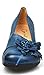 CUNZHAI Handmade Women's Spring/Summer Mid Chunky Heel Round Toe Genuine Leather Dress Pumps Shoes
