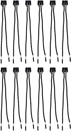 ICC Lite Rotary Style Single Pole ON/OFF Canopy Black Lamp Light Switch with 6 Inch 18 Gauge Leads (10 Pack) - Thumbnail 5