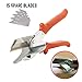 Red Oak Tools, Multi Angle Miter Shear Cutter 45 Degree To 120 Degree (Handle Color - Vary), Including 15 Spare Blades- Multi Purpose
