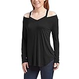 iGENJUN Women's Long Sleeve V-Neck T-Shirt Casual Loose Tops