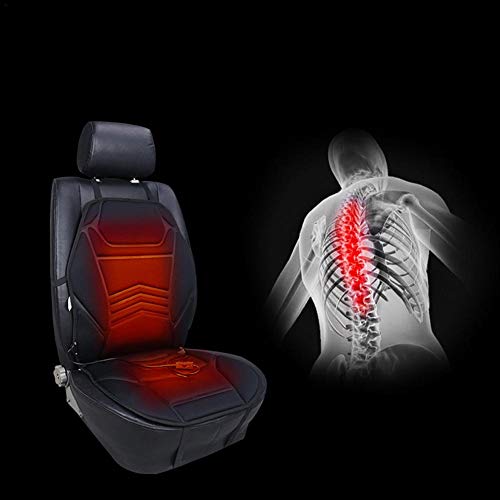 Universal 12V Heated Car Seat Cushion with Temperature Controller, Winter Car Seat Warmer Cover Heating Pad 12V Plug's Into Cigarette Lighter Perfect for Cold Weather and Winter Driving - Thumbnail 3
