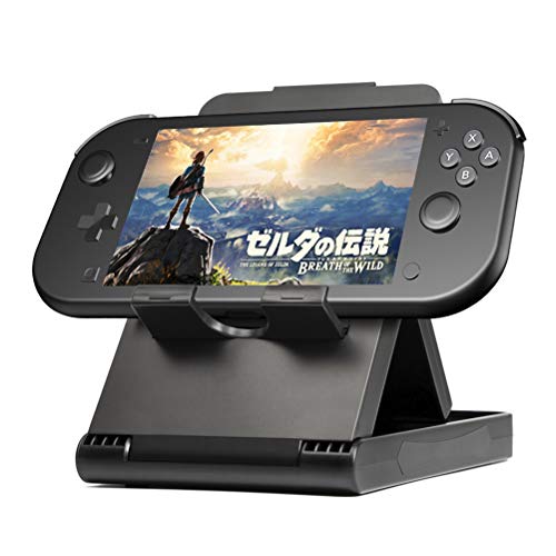 SLEO Multifunction Nintendo Switch Stand, Compact Nintendo Switch Play Stand Portable Foldable Play Stand with Height Adjustable for Nintendo Switch and 2019 Nintendo Switch Lite Console - Black