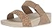 FitFlop Women's Lulu Popstud Slide Sandal Flip Flop, Desert Stone, 7 M US