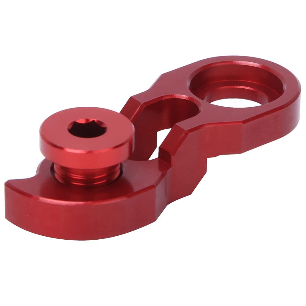 Bicycle Rear Derailleur Hanger Extension, Durable and Lightweight Bike Frame Hook Extender for Road and Mountain Bikes, Red (34T-52T)
