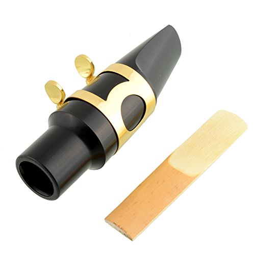 Xinzhi Sax Saxophone 5C Mouthpiece Metal with Mouthpiece Patches Pads Cushions Cap Buckle Gold Plating - Thumbnail 2