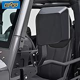 EAG Reflection Mirrors with Pillar Post Relocation Brackets Fit for 07-18 Jeep Wrangler JK
