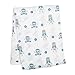 Lulujo Baby Cotton Muslin Swaddle Blanket, Robots, 47 x 47-Inch