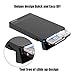Hard Drive Enclosure,USB 3.0 External Hard Drive Disk Enclosure Case for 9.5mm 7mm 2.5 Inch SATA HDD and SSD,Tool-Free,Transfer Support UASP SATA and Hot Plug (Black)