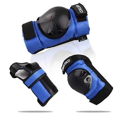 GROTTICO Adult-Youth-Kids Knee-Elbow-Pads Wrist-Guards - Skateboard Roller Inline Ice Skate BMX Bike Scooter Protective Gear Set