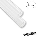 EKWB EK-HD PETG Tube, 12/16mm, 500mm, Clear, 8-Pack