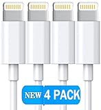 Lightning iPhone Cable, Certified Power Gadgets [Heavy Duty] 3 FEET/ 1 METER Lightning to USB Sync & Charge Cable Cord iOS10 iPhone, iPad, iPod (4 Pack)