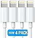 Lightning iPhone Cable, Certified Power Gadgets [Heavy Duty] 3 FEET/ 1 METER Lightning to USB Sync & Charge Cable Cord iOS10 iPhone, iPad, iPod (4 Pack)