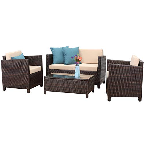 Wisteria Lane Patio Furniture Set, 4 Piece Outdoor Conversation Sets