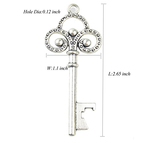 image for Makhry 50pcs Vintage Skeleton Key Bottle Openers Beer Partners Place C