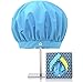 TURBELLA Pro Shower Cap for Women | Waterproof Breathable Fabric Removes Humidity to Keep Hair Dry + Styled | Adjustable Anti Slip Band | Big + Reusable | Swarovski | Made in USA Quality | Gift Box