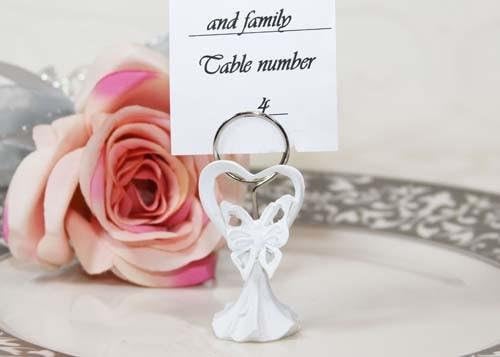 Poly Resin Butterfly with Heart Table Number Card Holder(12 Pieces)
