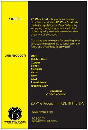 0.020" Low Carbon Steel Wire - 1/4 lbs. 235 Feet - Made in USA