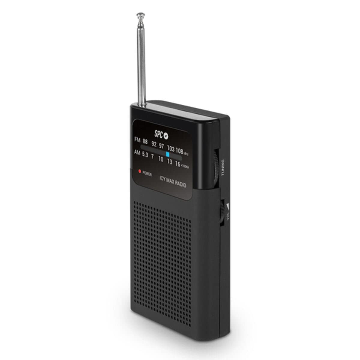 SPC ICY MAX Pocket Analog FM/AM Radio with Clip