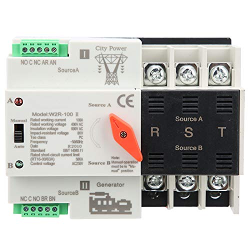W2R-100 Dual Power Automatic Transfer Switch Reliable Din Rail Mounted ...