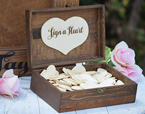 Heart Holder for Guest Book - Heart Drop Guest Book Alternative Box - Heart Box - Wedding Box - Wedding Card Holder - Rustic Weddings