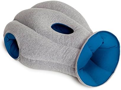Awestuffs Head and Neck Support Travel Power Nap Ostrich Pillow for Men and Women (Grey)