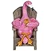 Exhart Garden Sculpture, Solar Pink Flamingo Garden Statue with Lounge Chair, LED Cocktail, Outdoor Garden Decoration, 8 x 12 Inch