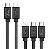 UNITEK 5-Pack Premium Micro USB Cable High Speed USB 2.0 A Male to Micro B Sync and Charge Charging Cables (0.65ft, 1ft) for Android, Samsung, HTC, Motorola, Nokia and More (Black)