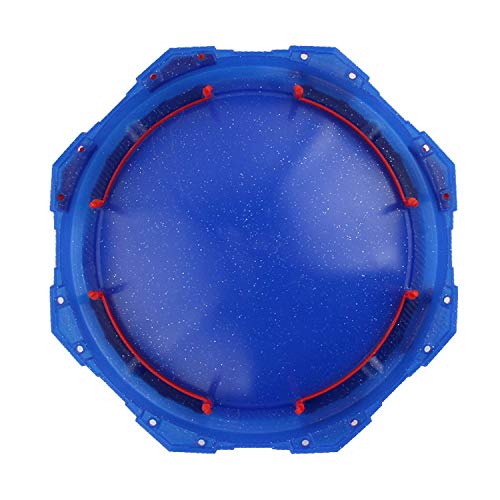 Top Battle Toy, Battle Tops Arena 28.5x28.5x4cm Burst Gyro Arena Disk Battle Top Launcher Stadium Toy Accessories for Boys Children Christmas Birthday Gifts Blue