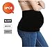 Womens Maternity Band Seamless 3 Pack Everyday Support Bands for Pregnancy Black,White,Grey M