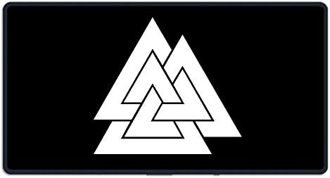 Valknut Viking Age Symbol Norse Warrior - Gaming Mouse Pad Computer Mouse Pad Mousepad With Non-Slip PU Base Mouse Mat 1530 Inch