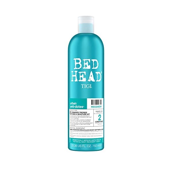 Bed Head by TIGI Recovery Moisture Shampoo and Conditioner Set for Dry Damaged Hair, 2x750 ml