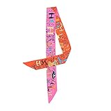 IMLECK Fashion Hair Accessory Hairband Hair Silk Neckerchief Tie Bag Handle Decorative Scarf